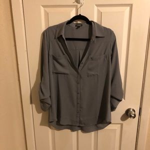 Express Tops - Grey Portofino Top Express Tops - Grey Portofino Top